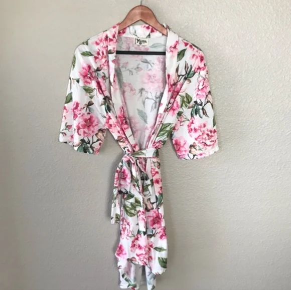 Show Me Your Mumu Brie Floral Kimono Robe Small - Picture 2 of 11